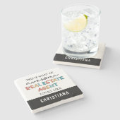 Custom Real Anwesen Agent Funny Phantastisch Realt Steinuntersetzer (Seitenansicht)