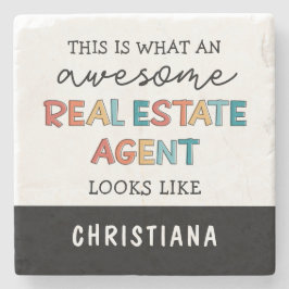 Custom Real Anwesen Agent Funny Phantastisch Realt Steinuntersetzer
