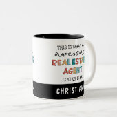 Custom Real Anwesen Agent Funny Phantastisch Realt Zweifarbige Tasse (VorderseiteRechts)