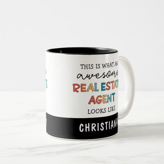Custom Real Anwesen Agent Funny Phantastisch Realt Zweifarbige Tasse (VorderseiteRechts)