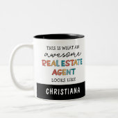 Custom Real Anwesen Agent Funny Phantastisch Realt Zweifarbige Tasse (Links)