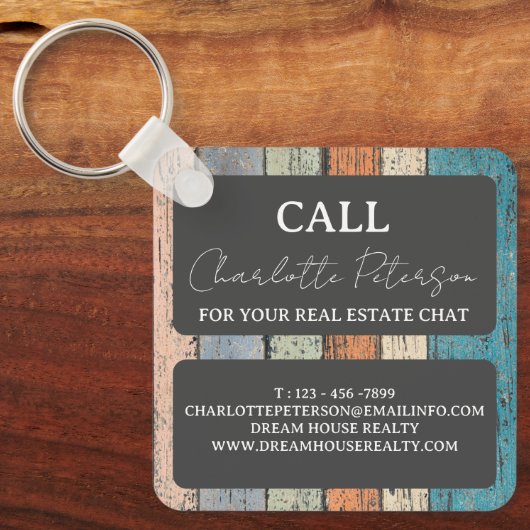 Custom Real Anwesen Agent Realtor Werbeaktion Schlüsselanhänger (Vorderseite)