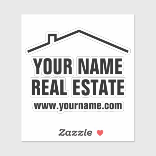 Custom Real Anwesen and Property Development Vinyl Aufkleber (Blatt)