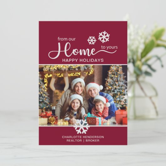 Custom Real Anwesen Business Foto Weihnachten (Stehend Vorderseite)