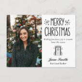 Custom Real Anwesen Christmas Feiertagspostkarte (Vorderseite)