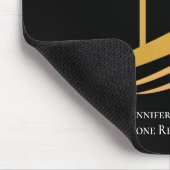 Custom Real Anwesen Company Black Gold Realtor Mousepad (Ecke)