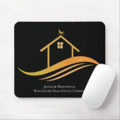 Custom Real Anwesen Company Black Gold Realtor Mousepad (Mit Mouse)