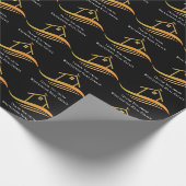 Custom Real Anwesen Company Chic Black Gold Realto Geschenkpapier (Ecke)