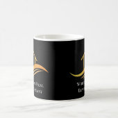 Custom Real Anwesen Company Chic Black Gold Realto Kaffeetasse (Mittel)
