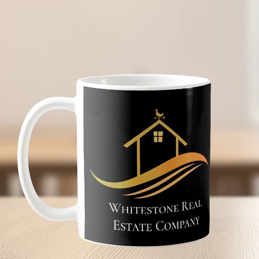 Custom Real Anwesen Company Chic Black Gold Realto Kaffeetasse