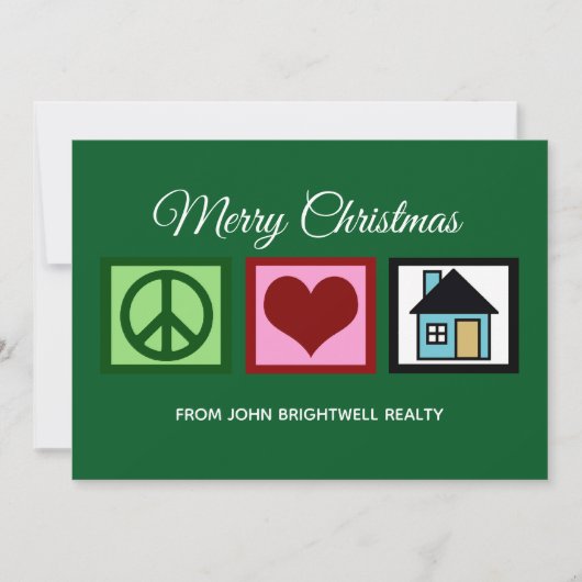 Custom Real Anwesen Company Frohe Weihnachten Grün (Vorderseite)