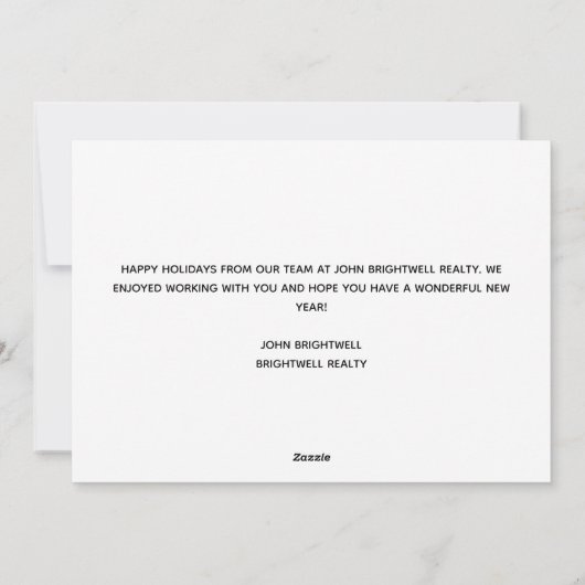 Custom Real Anwesen Company Frohe Weihnachten Grün (Rückseite)