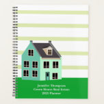 Custom Real Anwesen Company Green Zuhause Builder  Planer<br><div class="desc">Niedlicher,  individueller Anwesen-Firmenplaner für einen Immobilienmakler,  der potenziellen Kunden oder Agenten zur Verfügung steht. Ein Realtor dieses modernen grünen Zuhause-Planer,  um Ihre Häuser zu planen Termine für die Besichtigung. Ein personalisierter Business Marketing für 2023.</div>