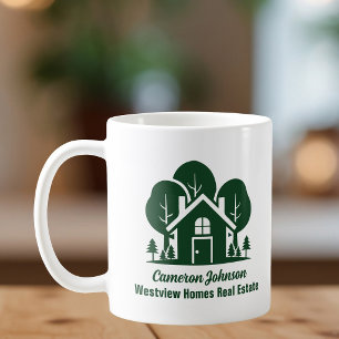 Custom Real Anwesen Company Green Zuhause Kaffeetasse