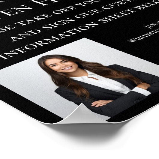 Custom Real Anwesen Company Open House Willkommen Poster (Ecke)