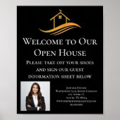 Custom Real Anwesen Company Open House Willkommen Poster (Vorne)