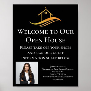 Custom Real Anwesen Company Open House Willkommen Poster