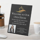 Custom Real Anwesen Company Open House Willkommen Sockelschild (In SItu)