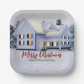 Custom Real Anwesen Company Winterweihnachtsfest P Pappteller (Vorderseite)