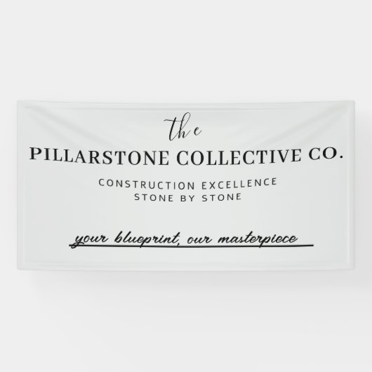 Custom Real Anwesen Construction Company Name Bann Banner (Horizontal)