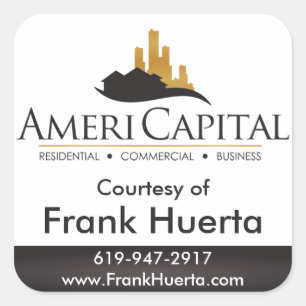 CUSTOM Real Anwesen Courteses of Quadratischer Aufkleber