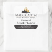 CUSTOM Real Anwesen Courteses of Quadratischer Aufkleber (Tasche)