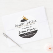 CUSTOM Real Anwesen Courteses of Runder Aufkleber (Umschlag)