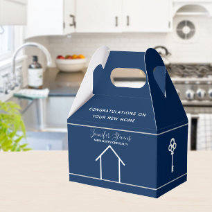 Custom Real Anwesen Moderne Navy Blue Housewärme Geschenkschachtel