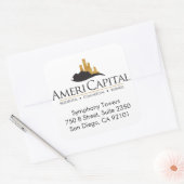 CUSTOM Real Anwesen Rücksendeadresse Quadratischer Aufkleber (Umschlag)