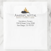 CUSTOM Real Anwesen Rücksendeadresse Quadratischer Aufkleber (Tasche)