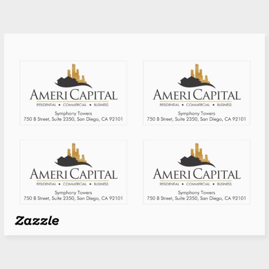 CUSTOM Real Anwesen Rücksendeadresse Rechteckiger Aufkleber (Blatt)