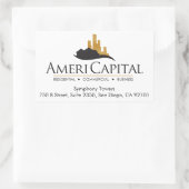 CUSTOM Real Anwesen Rücksendeadresse Rechteckiger Aufkleber (Tasche)