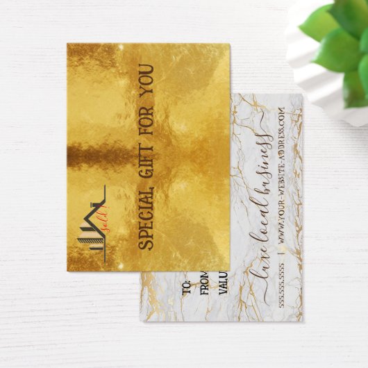 Custom Real Anwesen Small Business Geschenkzertifi (Schreibtisch)