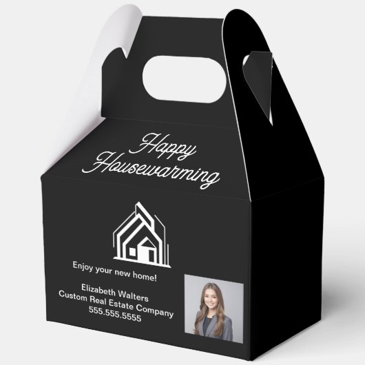 Custom Real Estate Agent Photo Housewarming Geschenkschachtel (Vorderseite)
