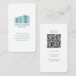 Custom Real Estate Business Card with QR Code Visitenkarte