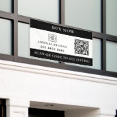 Custom Real Estate QR | For Sale Black White Banner (Äußeres Gebäude)