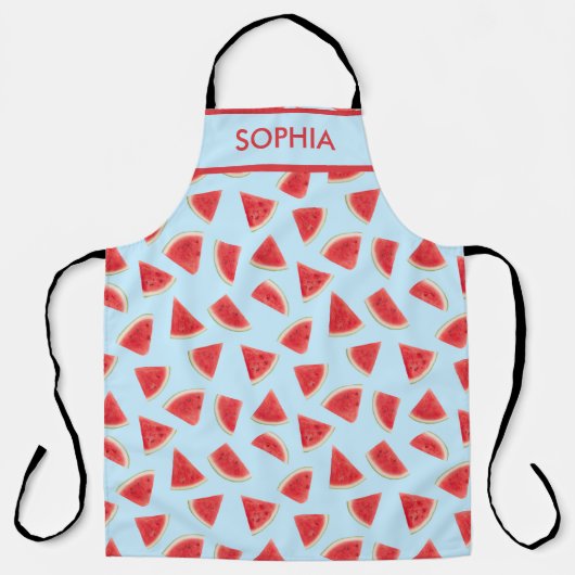 Custom Realistic Watermelon Slice Summer Pattern Schürze (Vorderseite)