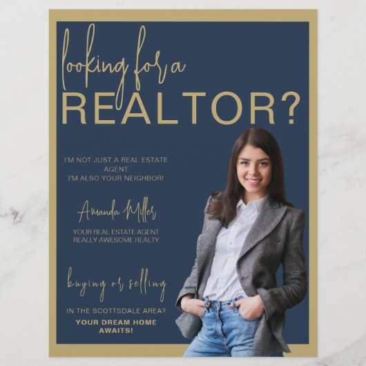 Custom Realtor Beruflich Real Anwesen Marketing Flyer (Vorne)