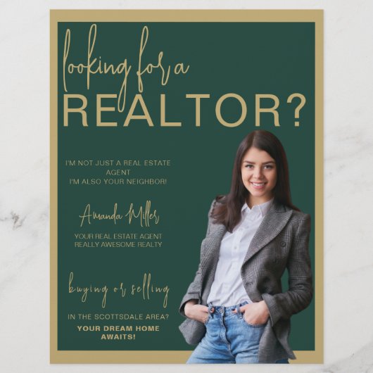 Custom Realtor Beruflich Real Anwesen Marketing Flyer (Vorne)