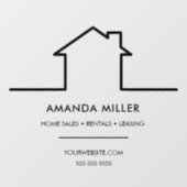 Custom Realtor Fensteraufkleber (Blatt)