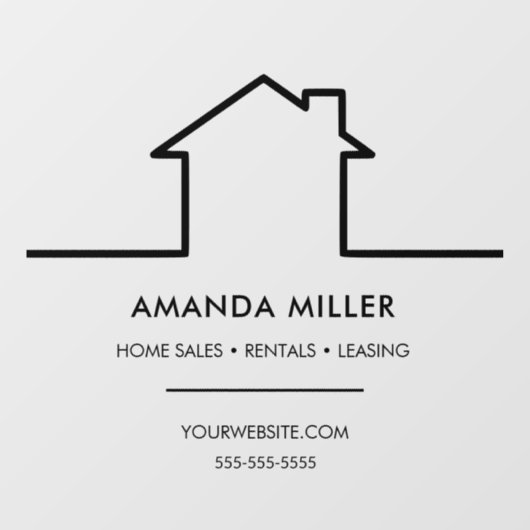 Custom Realtor Fensteraufkleber (Blatt)