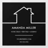 Custom Realtor Fensteraufkleber (Blatt)