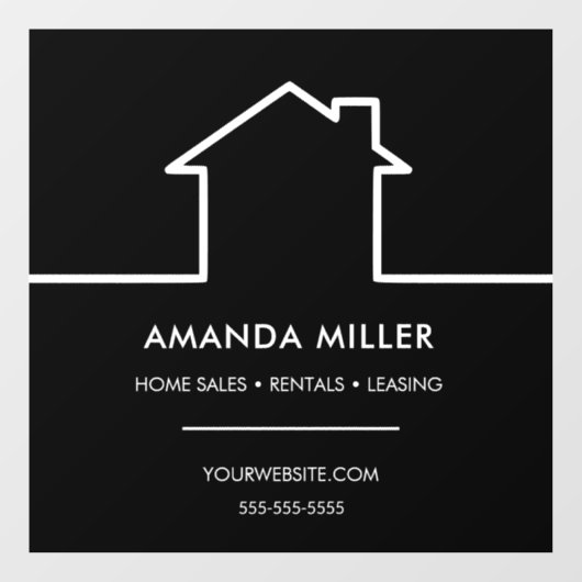 Custom Realtor Fensteraufkleber (Blatt)