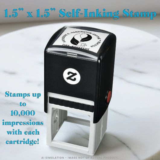 Custom Realtor Logo with DRE Return Rubber Permastempel