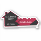 Custom Realtor Real Anwesen Agent Decal Vinyl Aufkleber (Vorderseite)
