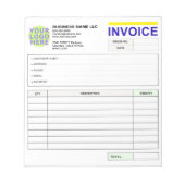 Custom Receipt Books | Logo, Sales Order Form Notizblock (Vorderseite)