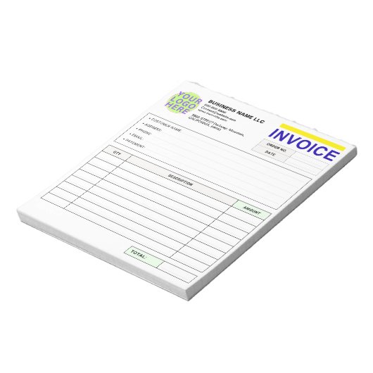 Custom Receipt Books | Logo, Sales Order Form Notizblock (Rotiert)