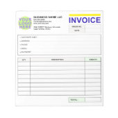 Custom Receipt Books | Logo, Sales Order Form Notizblock (Vorderseite)