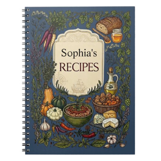 Custom Recipe Book, Gift for her/him/Mom Notizblock (Vorderseite)
