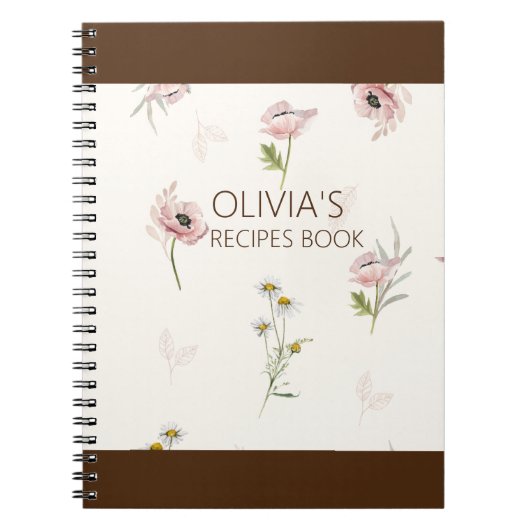 Custom recipe book, Personalized Recipe journal Notizblock (Vorderseite)